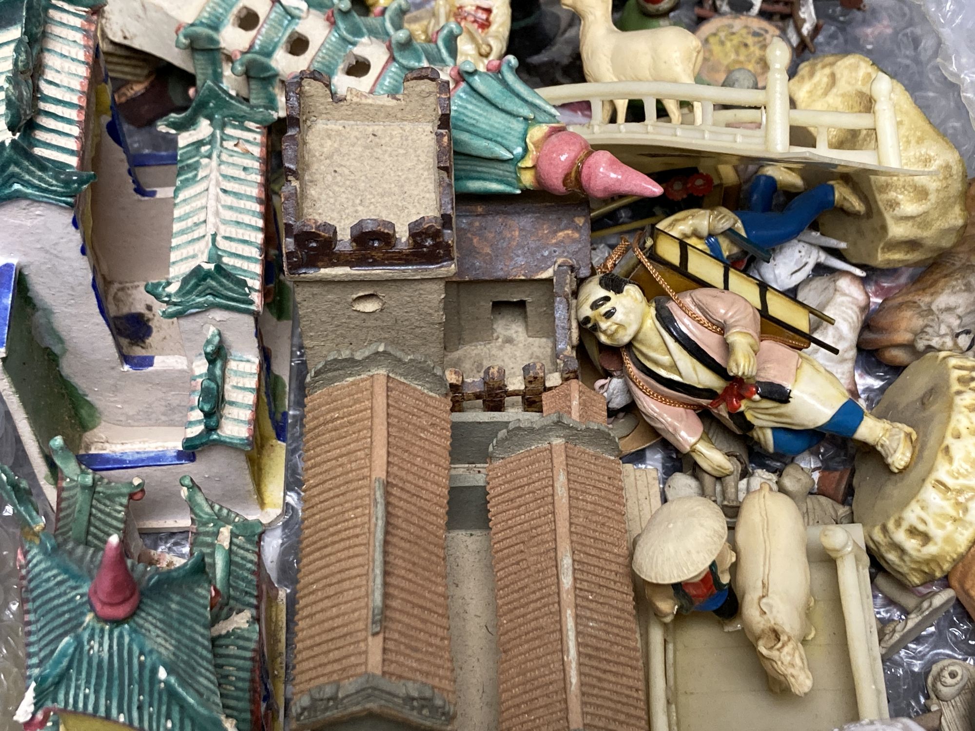 A group of Chinese decorative models